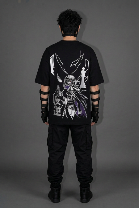 Code Geass — Zero Gambit Reflective Oversized T-Shirt