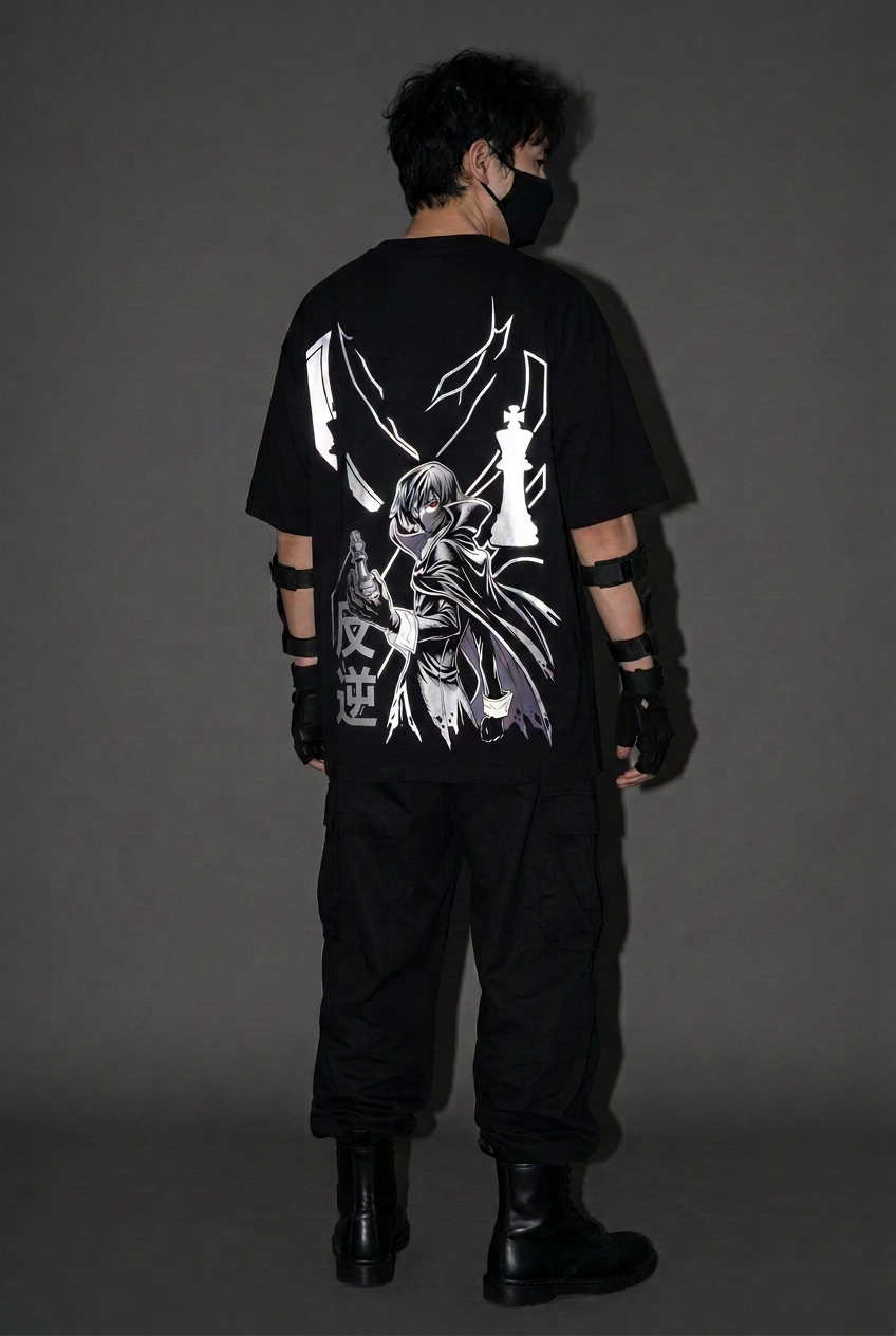 Code Geass — Zero Gambit Reflective Oversized T-Shirt