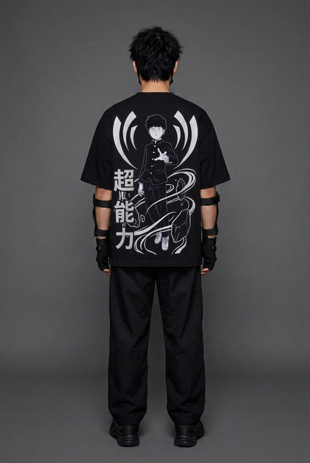 Mob Psycho 100 — Quiet Pressure Reflective Oversized T-Shirt