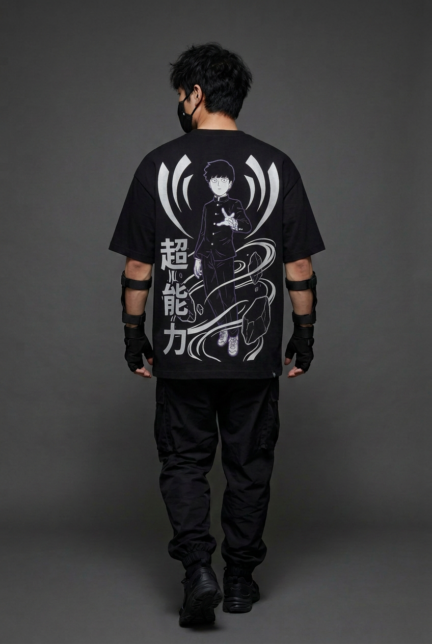 Mob Psycho 100 — Quiet Pressure Reflective Oversized T-Shirt