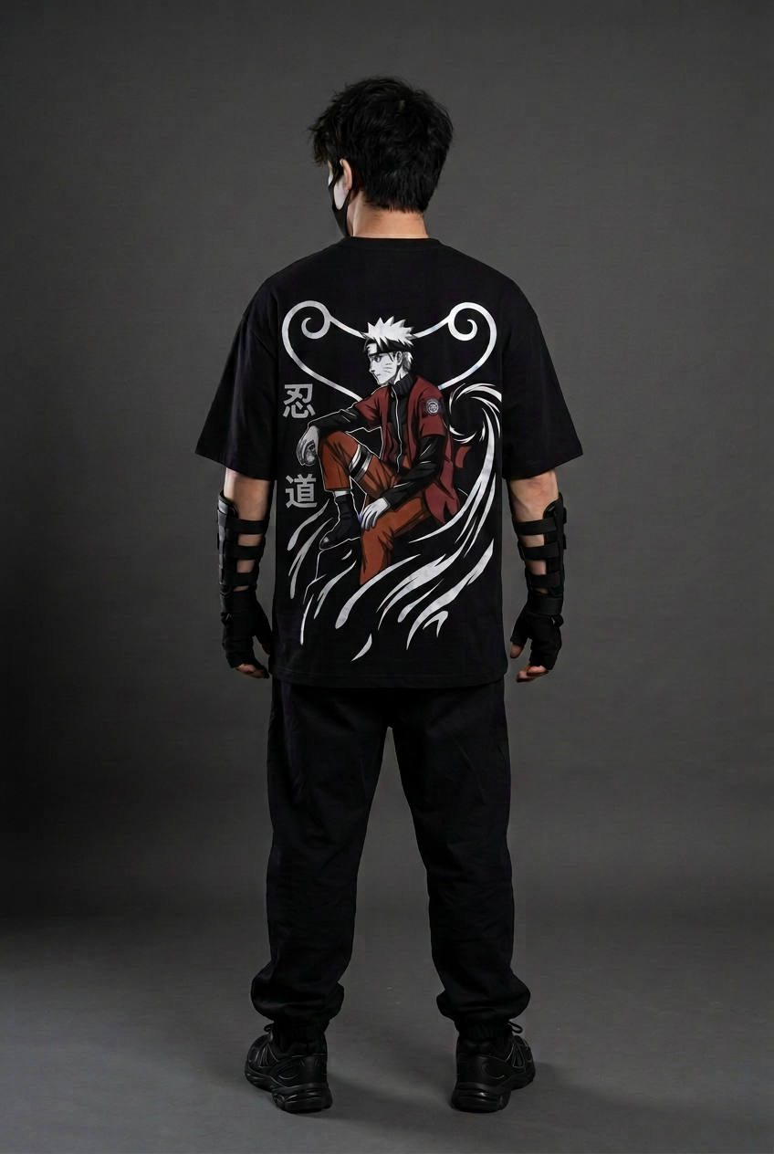 Naruto Shippuden — Sage Current Reflective Oversized T-Shirt