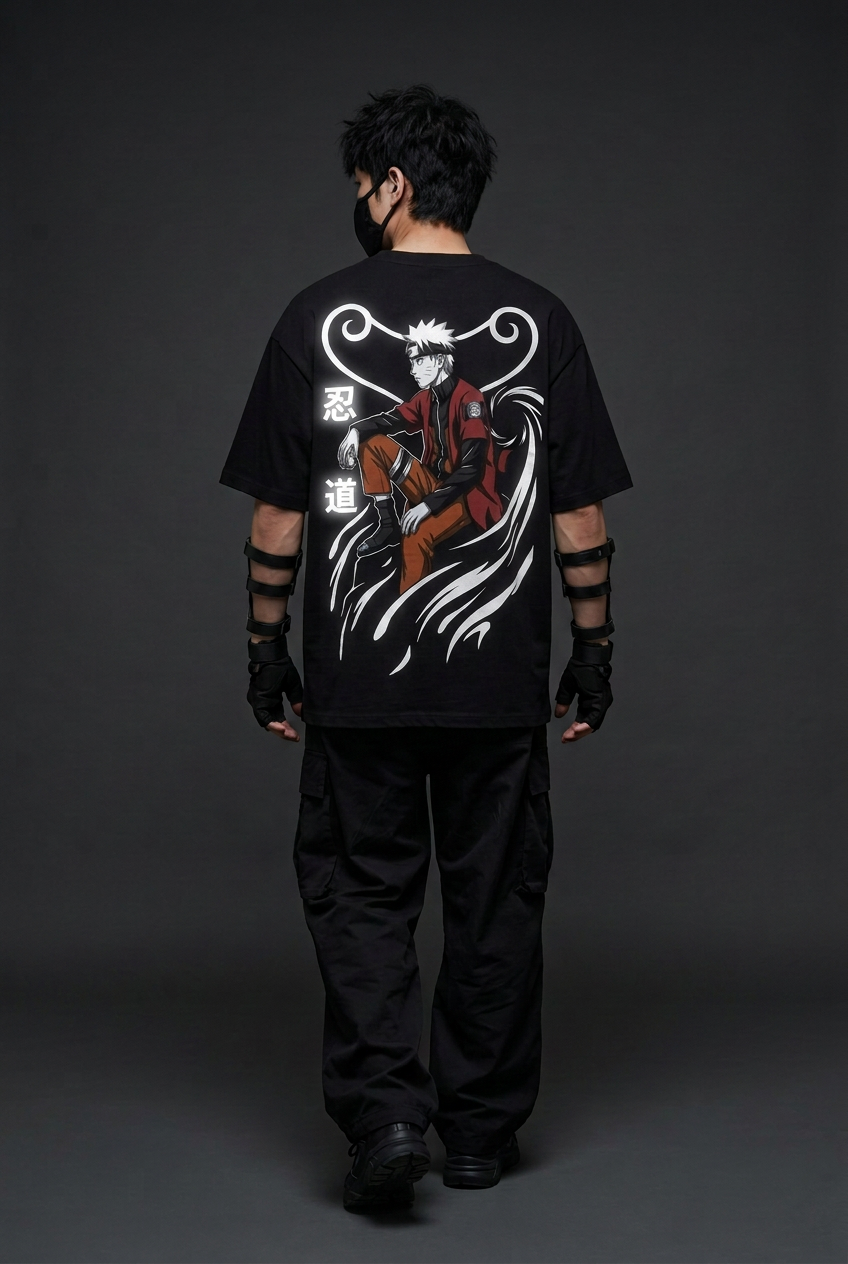 Naruto Shippuden — Sage Current Reflective Oversized T-Shirt