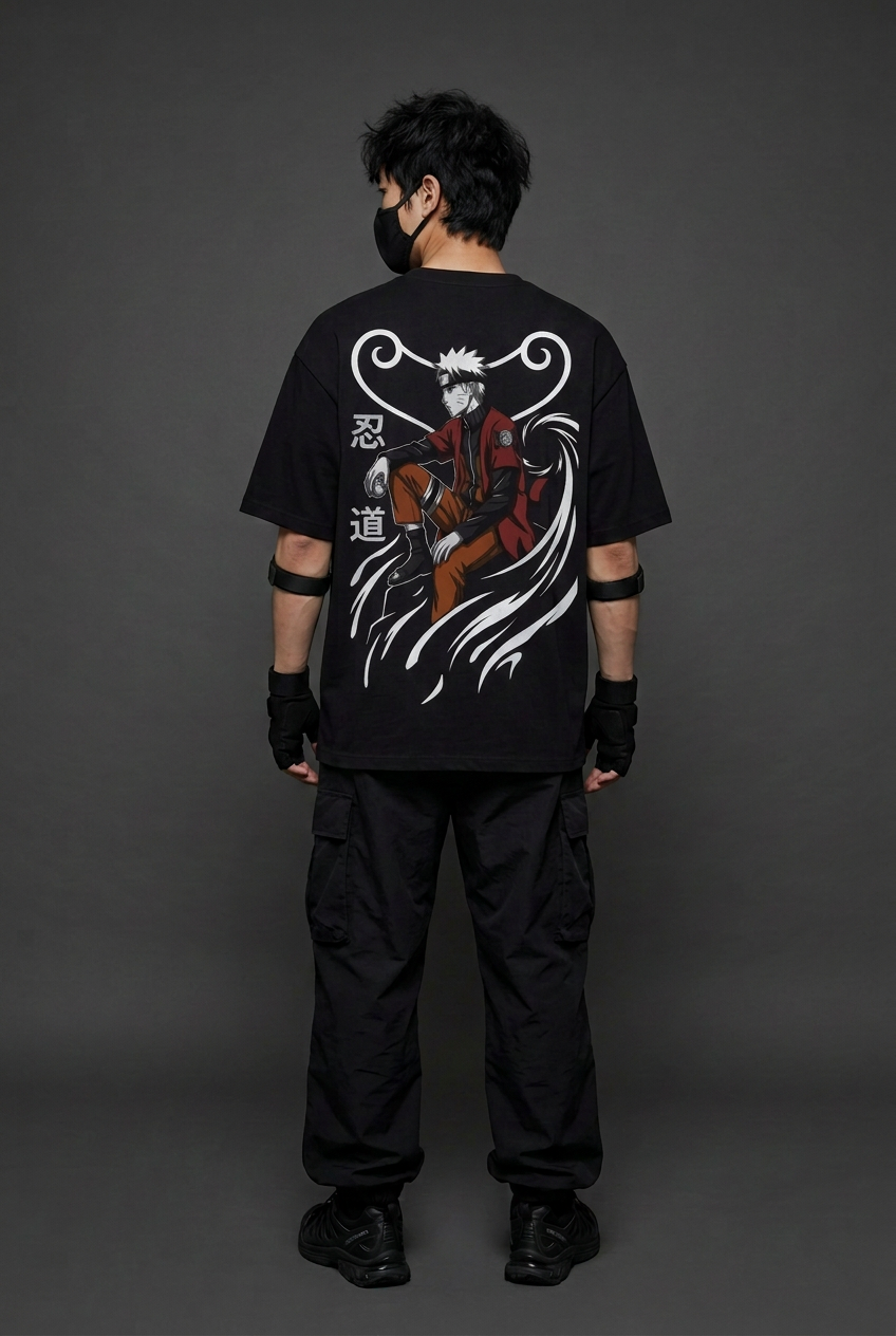Naruto Shippuden — Sage Current Reflective Oversized T-Shirt