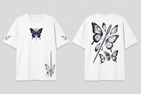 Shinobu white tee - front or design overview