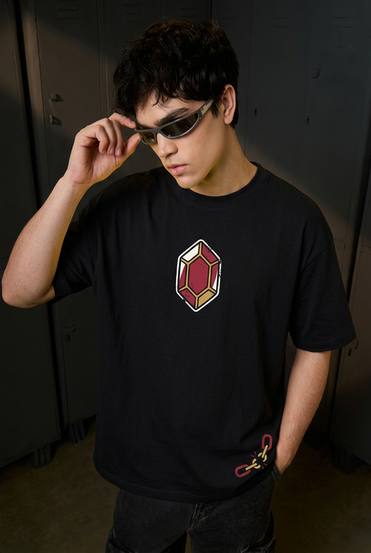 Tengen black tee - front or design overview