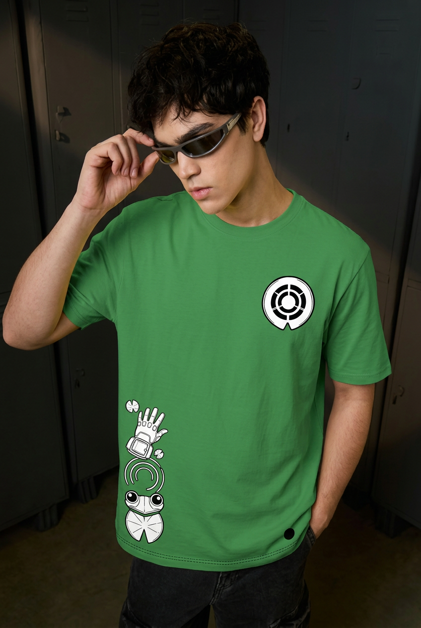 Tsuyu green tee - front or design overview