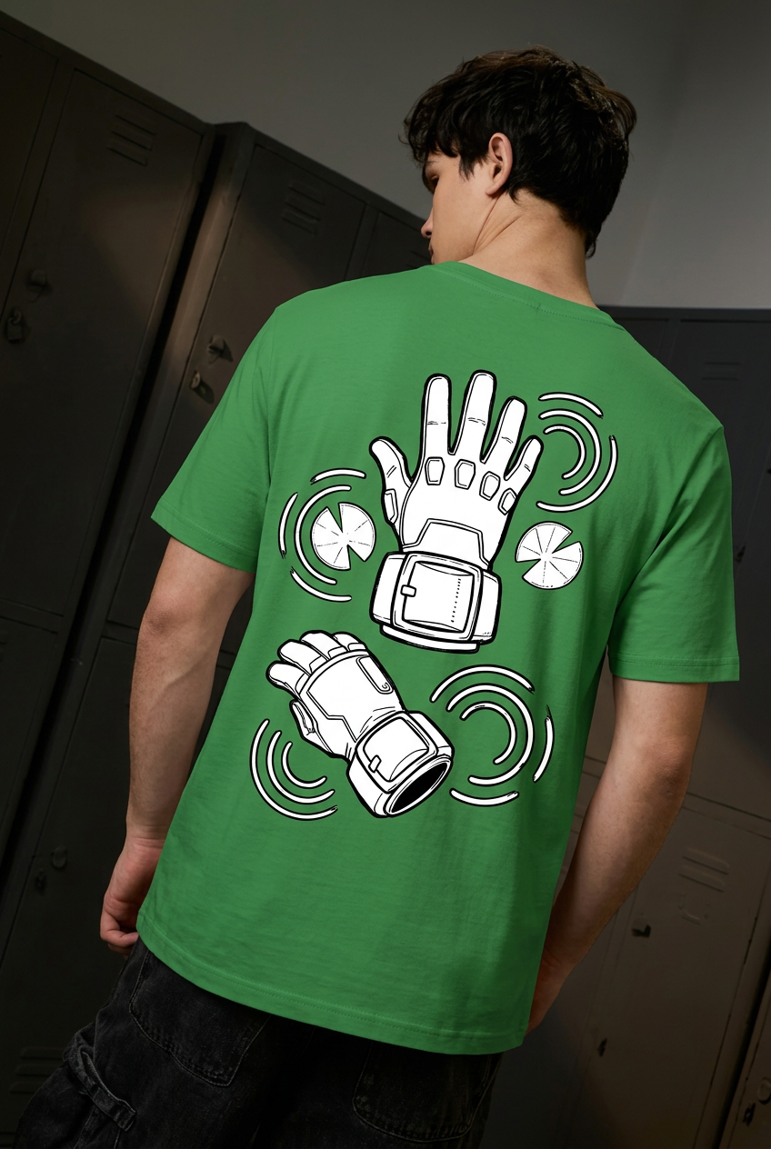 Tsuyu green tee - back or design overview