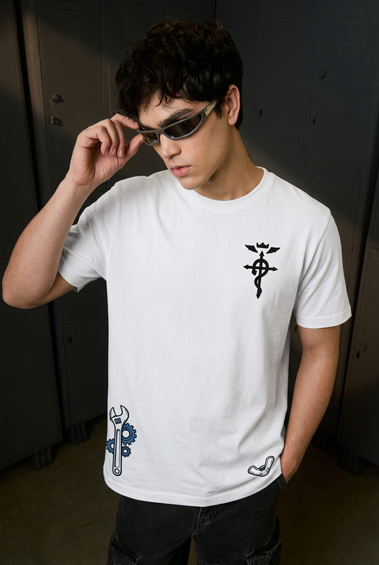 Winry white tee - front or design overview