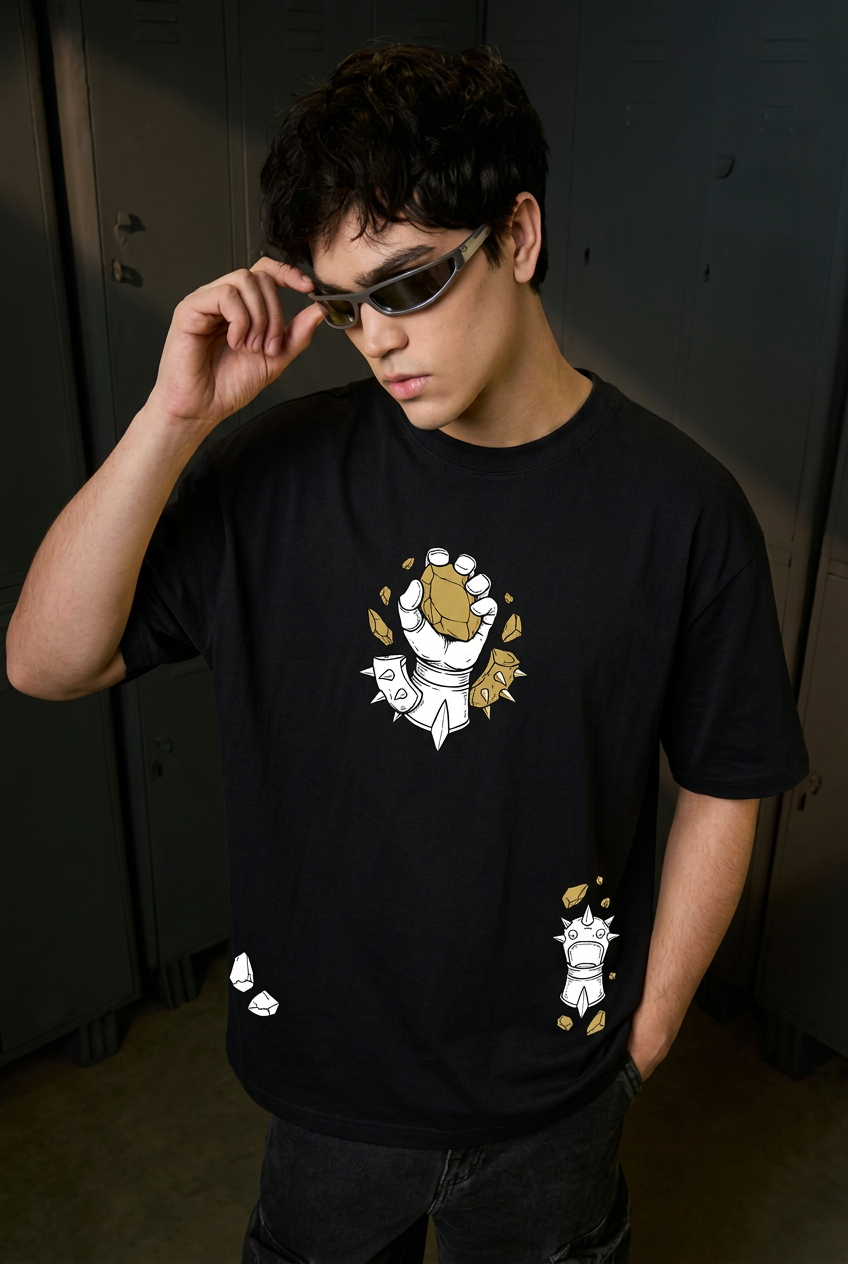 Armstrong black tee - front or design overview