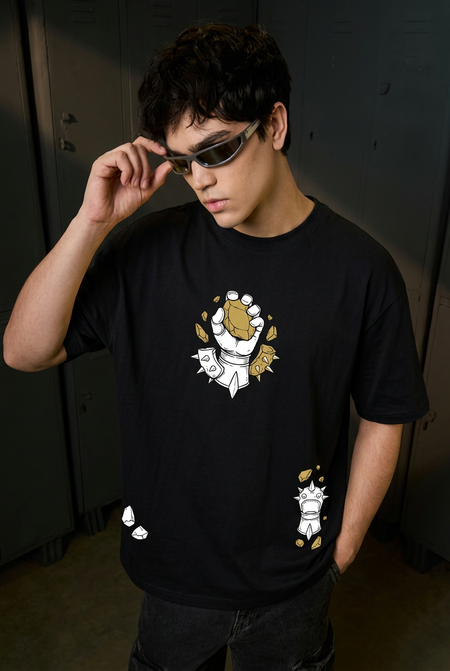 Armstrong black tee - front or design overview
