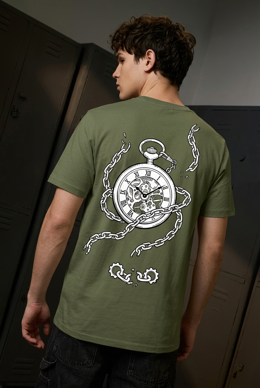 Brotherhood green tee - back or design overview