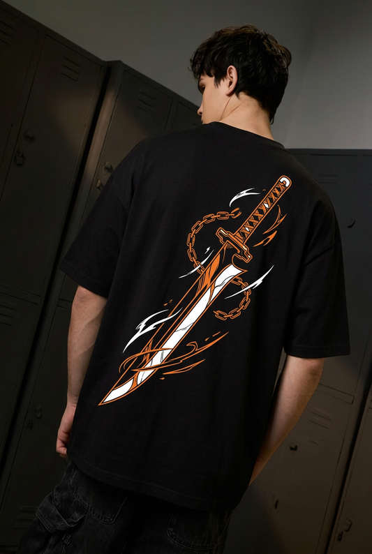 Ichigo black tee - back or design overview