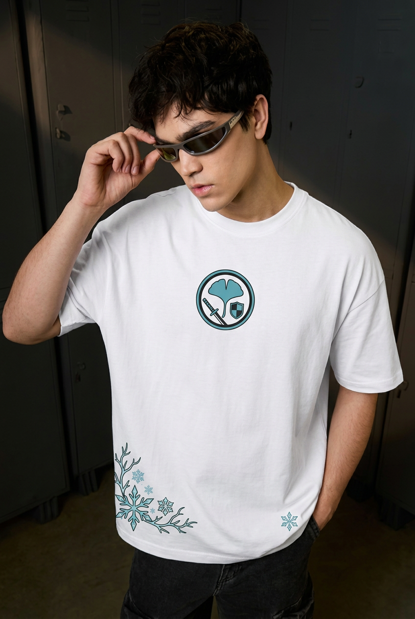 Rukia white tee - front or design overview