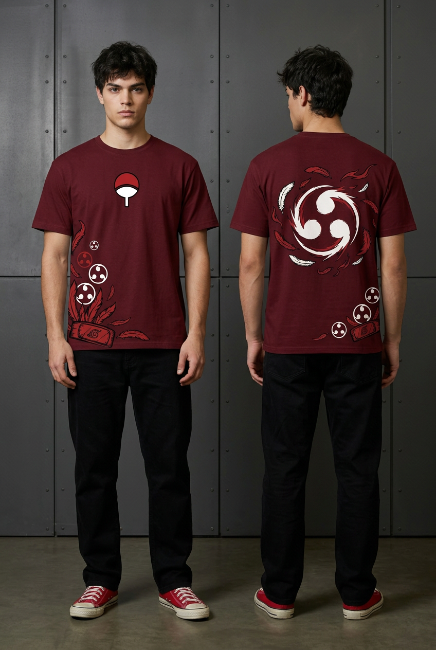 Naruto Itachi sacrifice - maroon Regular T-Shirt - full-body front