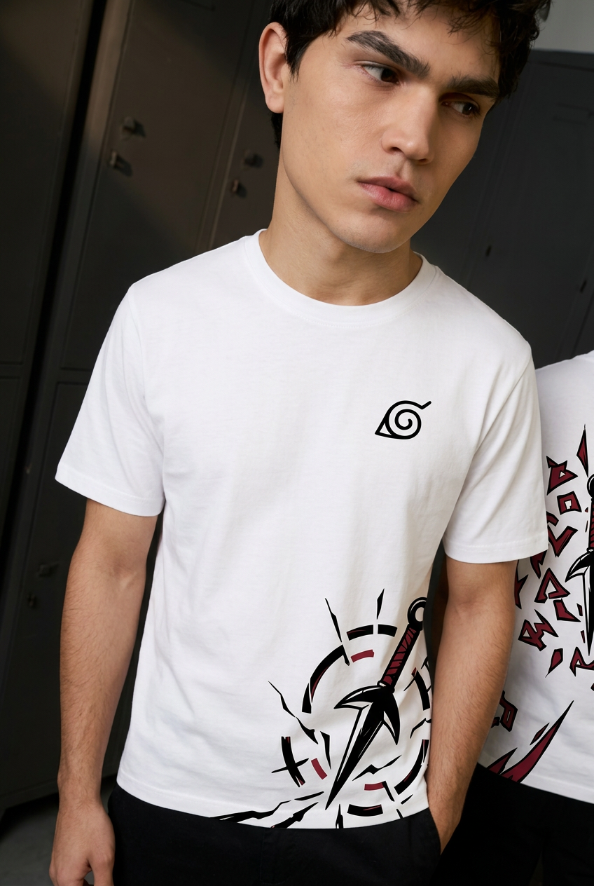 Naruto Minato teleportation - white Regular T-Shirt - front portrait