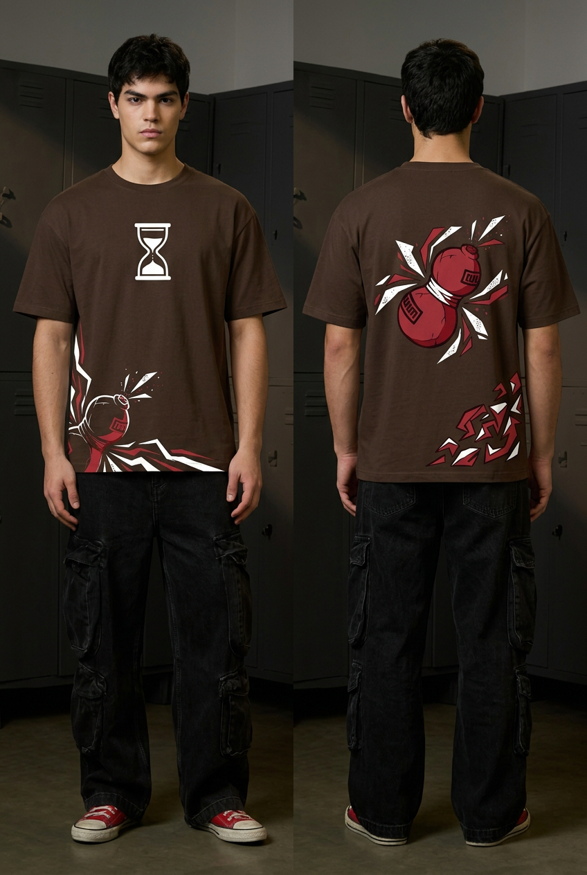 Naruto Gaara protection - coffee brown Regular T-Shirt - full-body front view