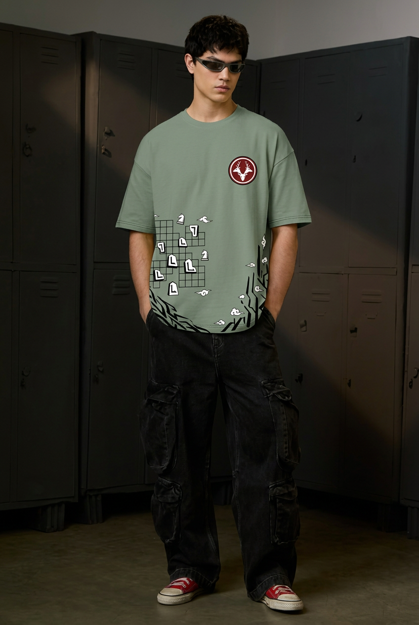 Naruto Shikamaru strategy - green Regular T-Shirt - full-body front