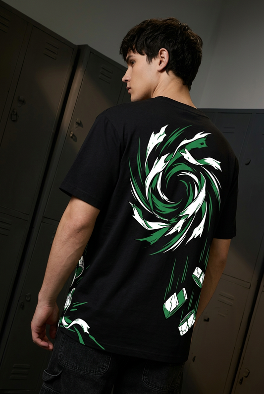 Naruto Rock Lee determination - black Regular T-Shirt - back three-quarter