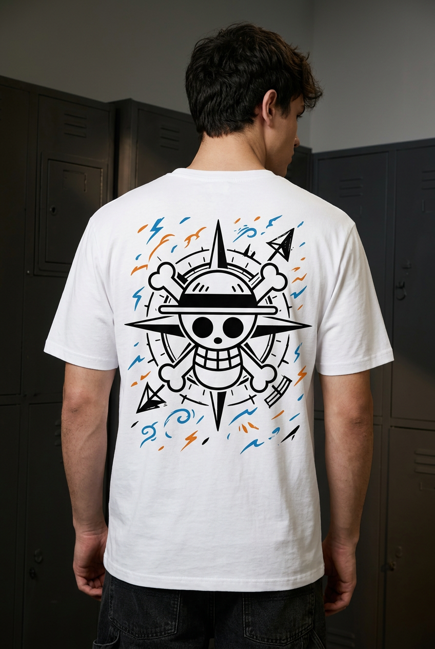 One Piece Nami navigator - white Regular T-Shirt - back three-quarter