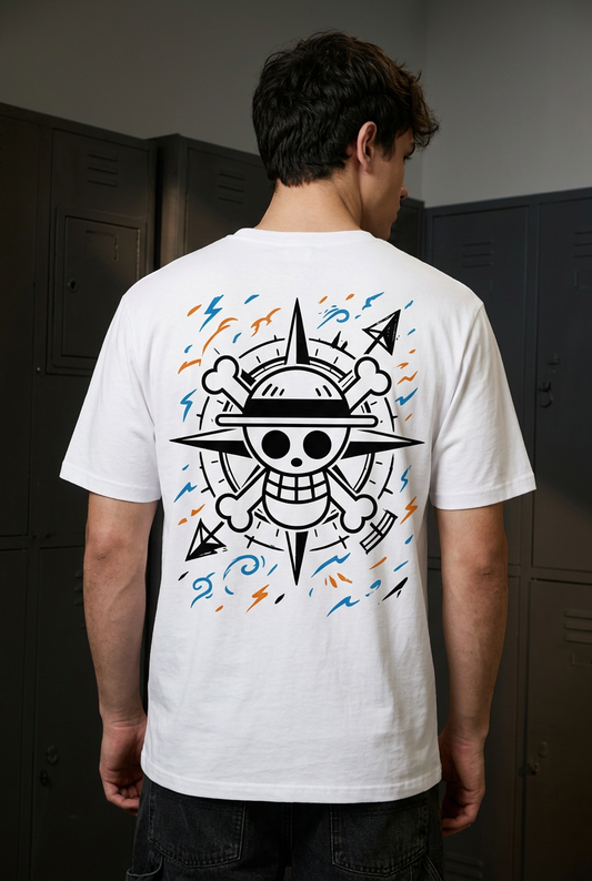 One Piece Nami navigator - white Regular T-Shirt - back three-quarter