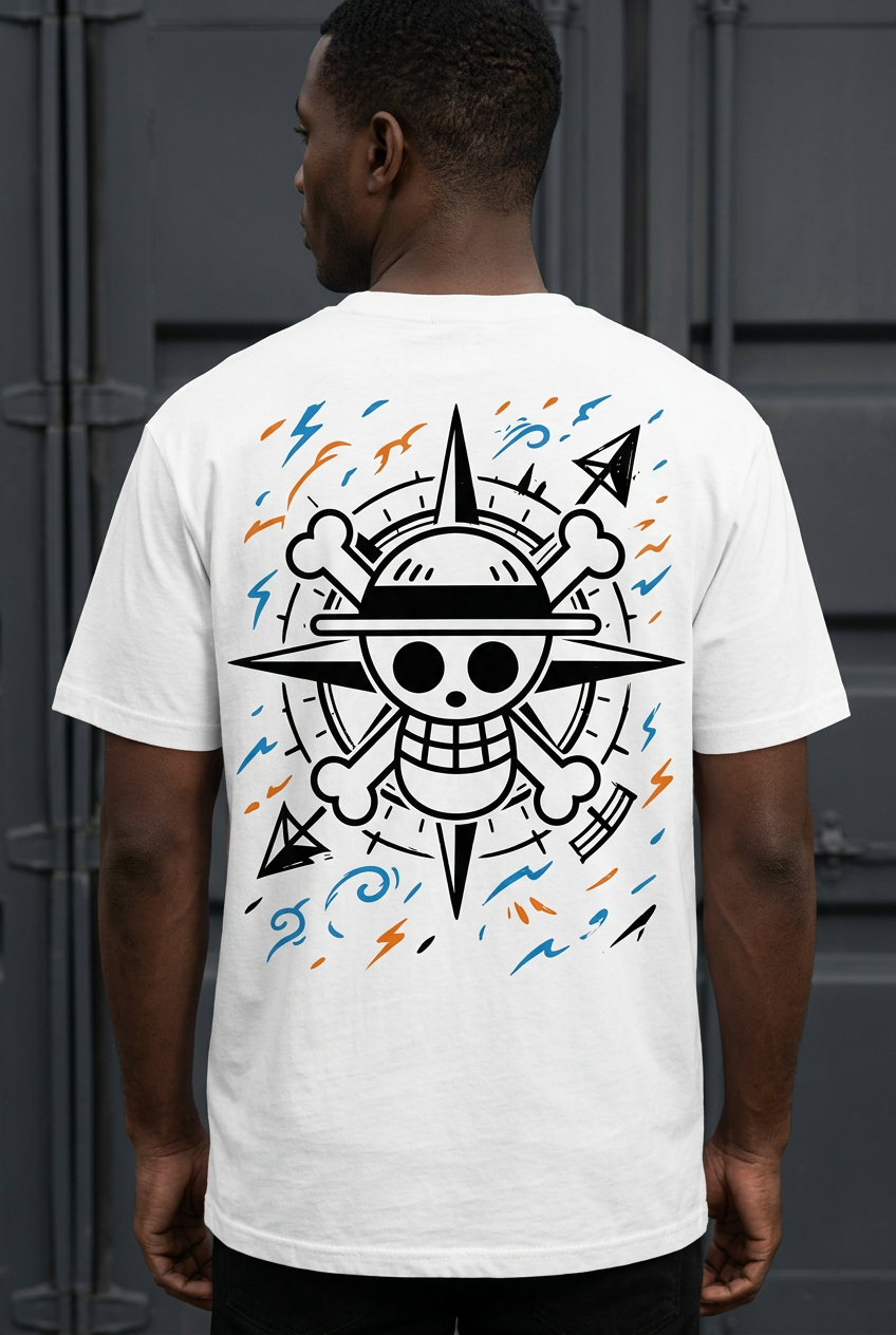 One Piece Nami navigator - white Regular T-Shirt - back detail