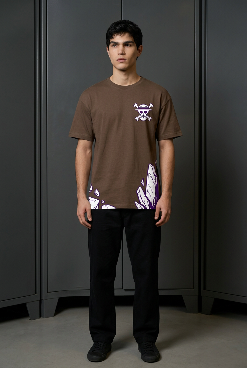 One Piece Robin history - coffee Regular T-Shirt - front portrait