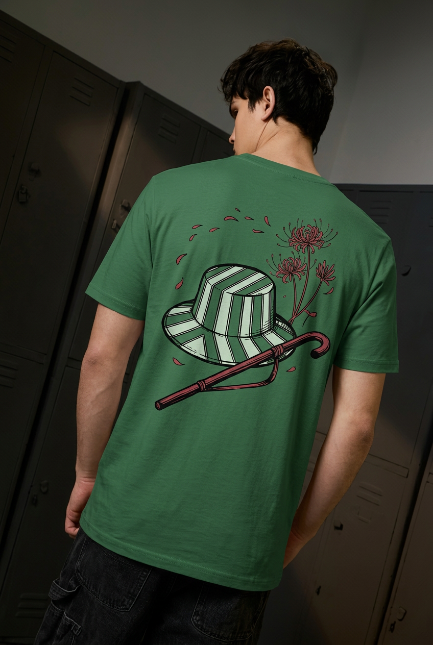 Urahara green regular-fit T-shirt - back view