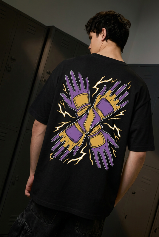 Yoruichi black oversized T-shirt - back view