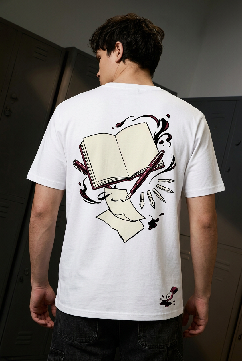 Hidden Evidence white regular-fit T-shirt - back view