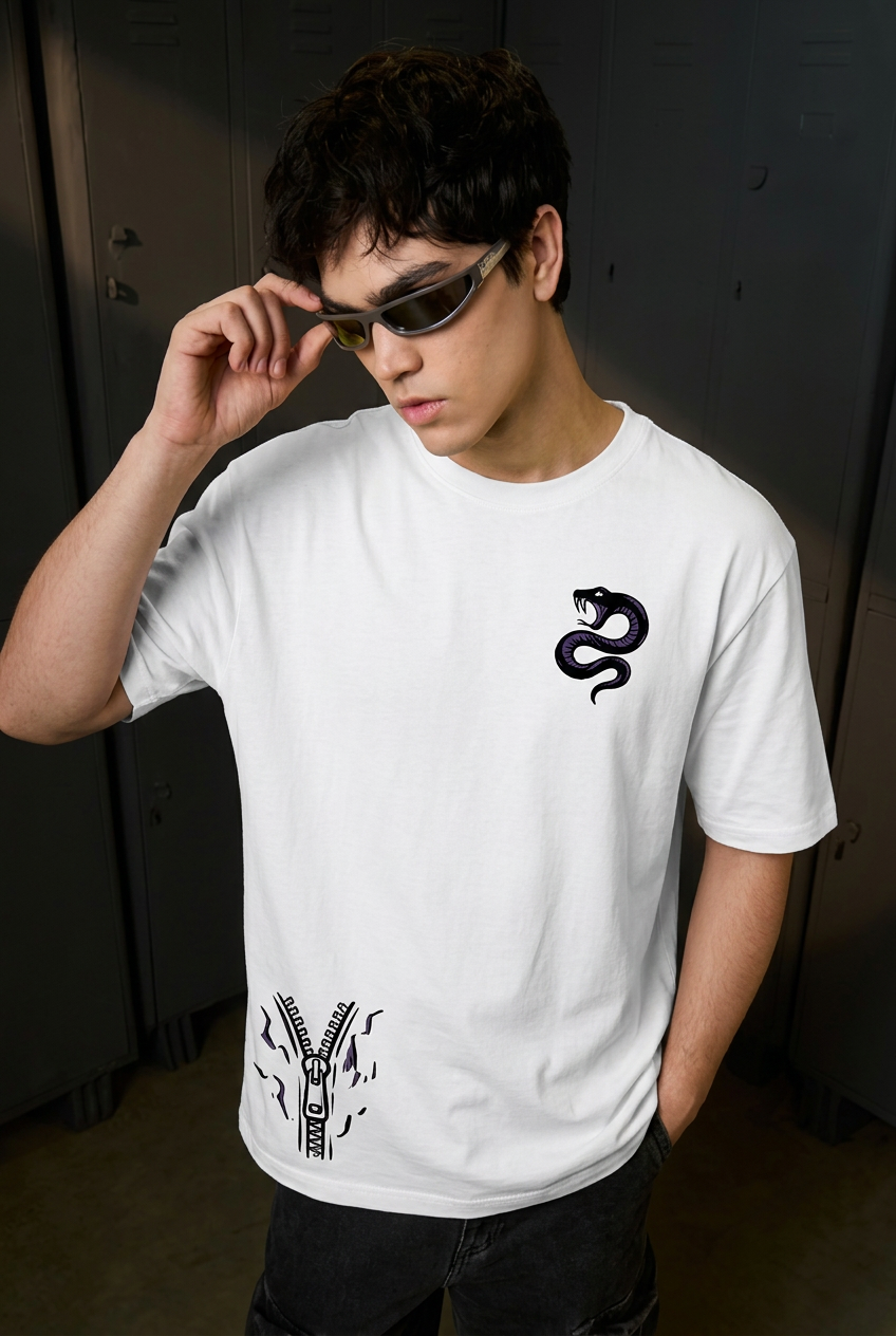 Toge white regular-fit T-shirt - front view