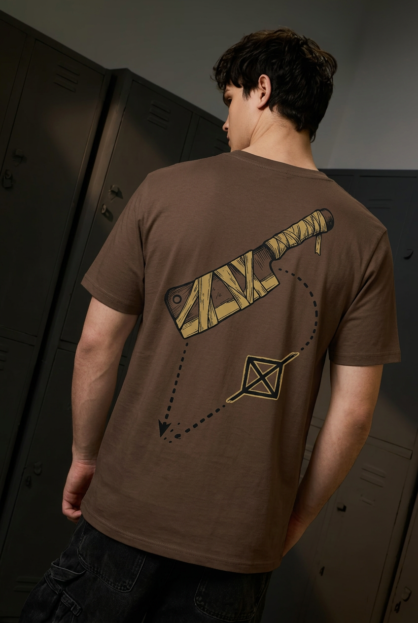 Nanami coffee regular-fit T-shirt - back view