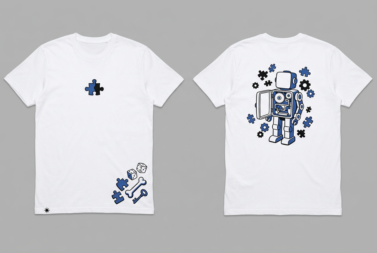 Near Strategy white tee - front or design overview