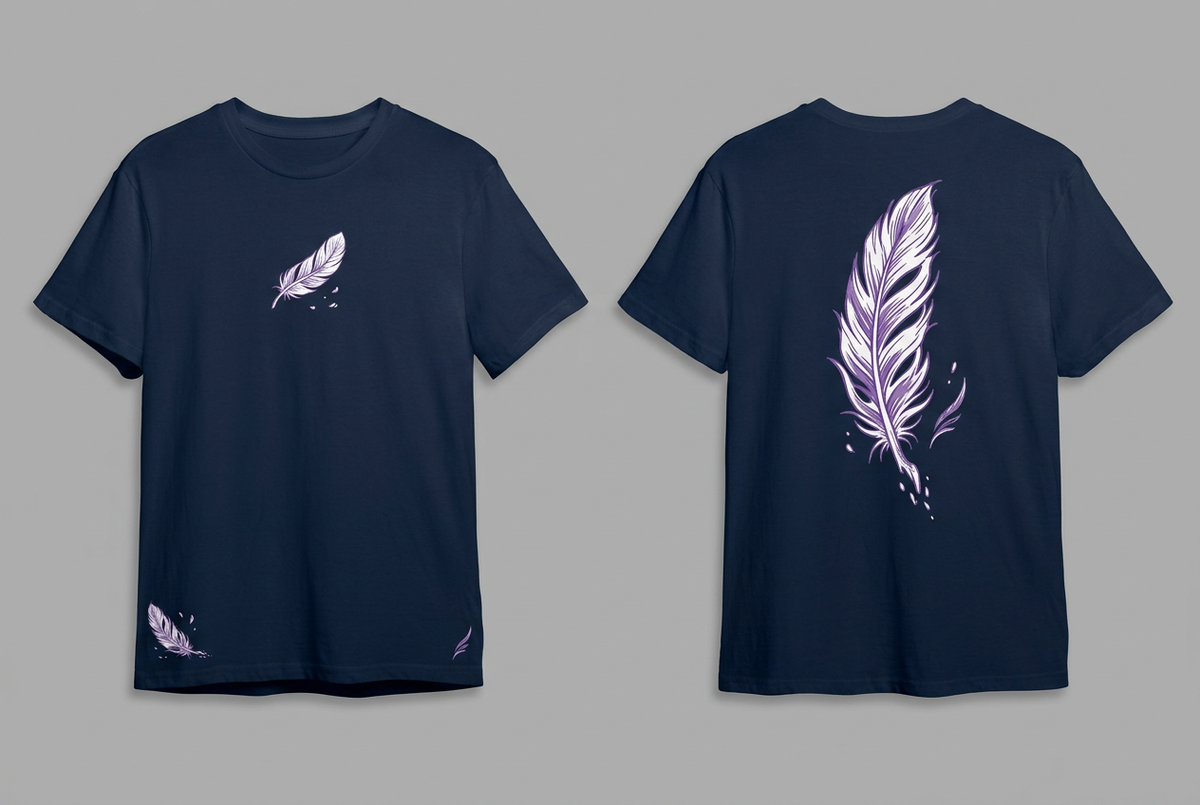 Rem Sacrifice navy tee - front or design overview