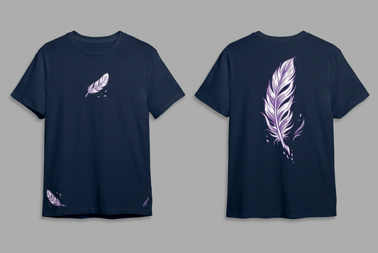 Rem Sacrifice navy tee - front or design overview