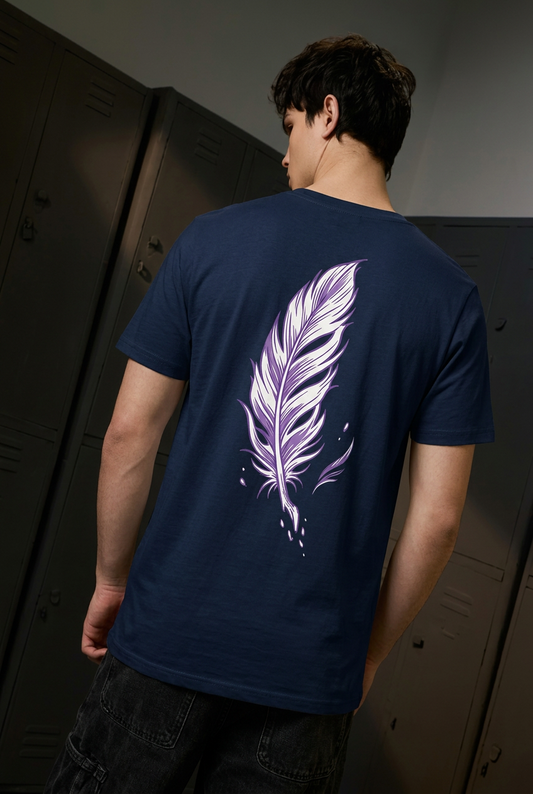 Rem Sacrifice navy tee - back or design overview