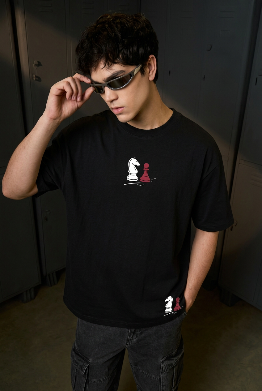 Rival Minds black tee - front or design overview