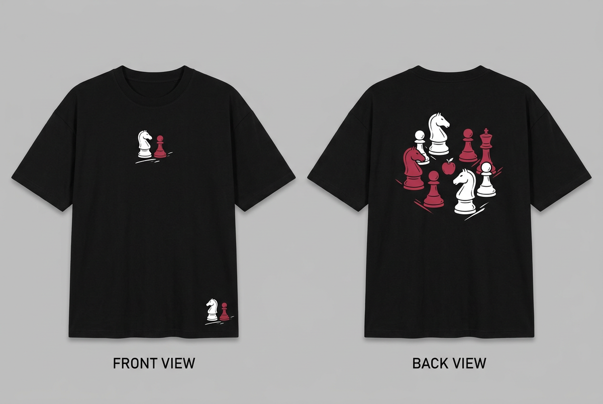 Rival Minds black tee - back or design overview
