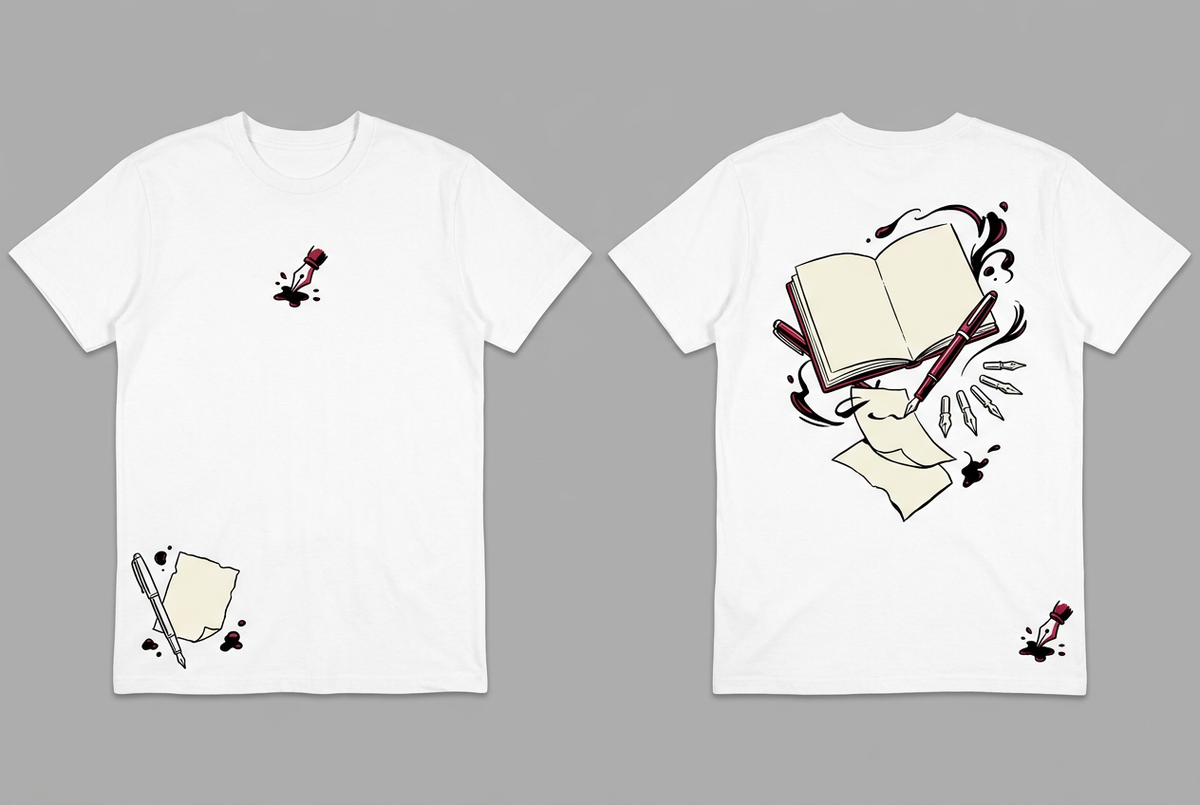 Hidden Evidence white regular-fit T-shirt - front and back design overview