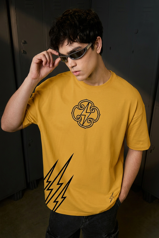 Zenitsu mustard tee - front or design overview