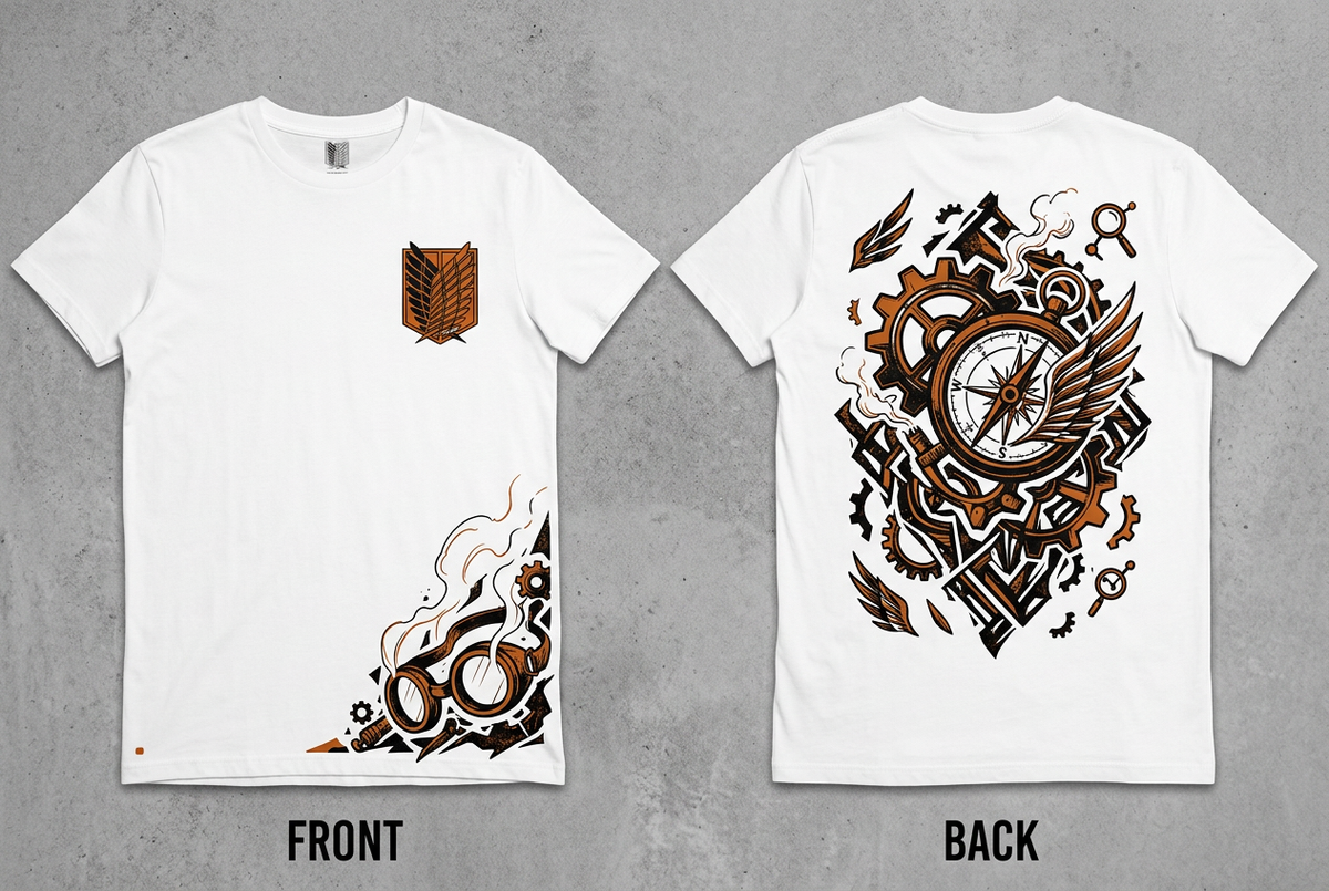 Attack on Titan Hange discovery - white Regular T-Shirt - front and back design overview