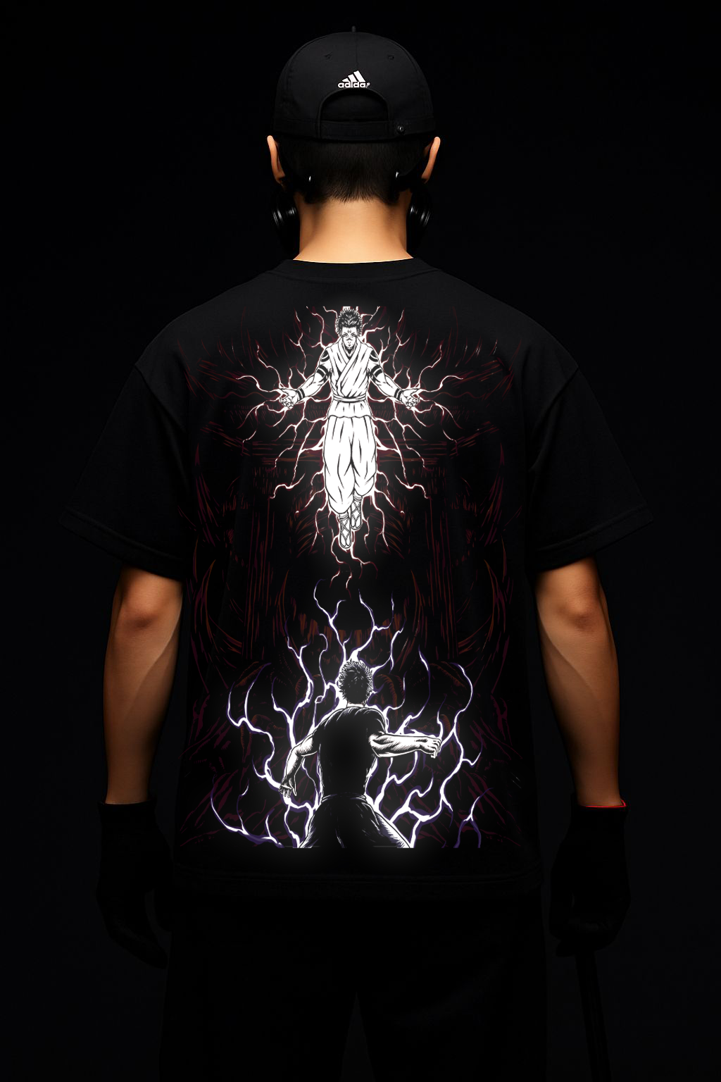 SUKUNA VS GOJO Reflective oversize t shirt