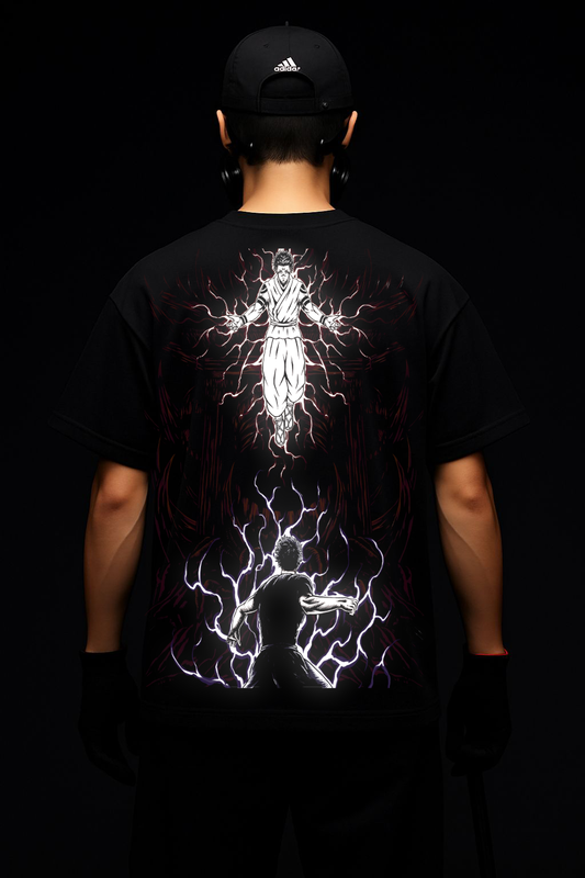 SUKUNA VS GOJO Reflective oversize t shirt