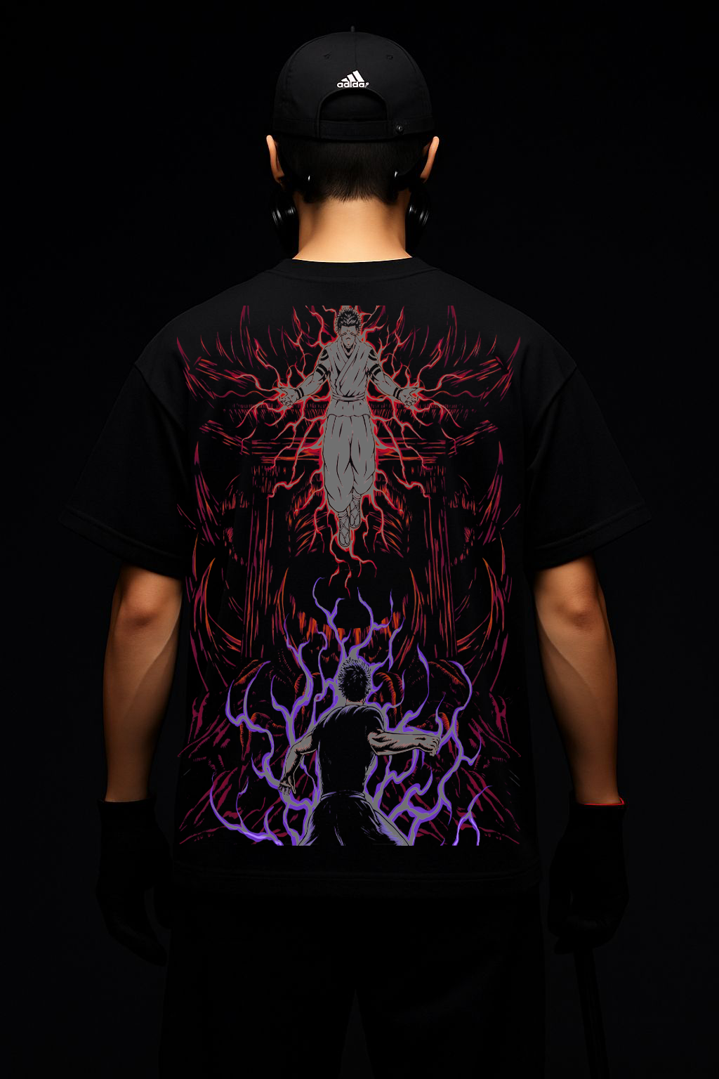 SUKUNA VS GOJO Reflective oversize t shirt