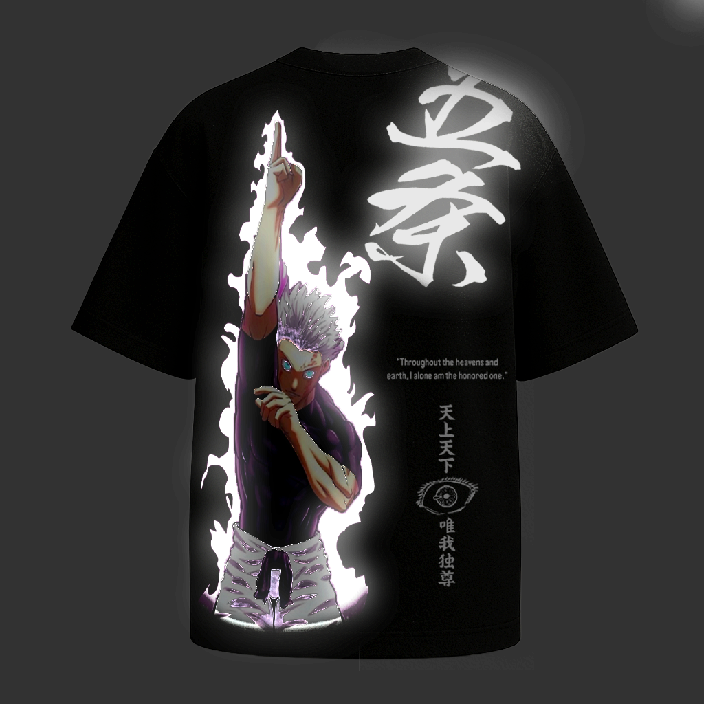 Gojo Reflective oversize drop shoulder t shirt