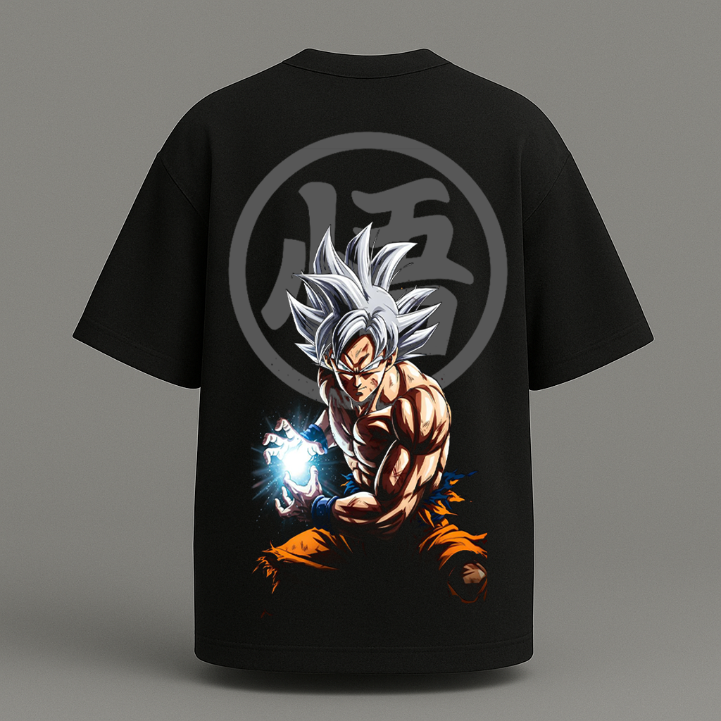 Goku Reflective oversize drop shoulder t shirt