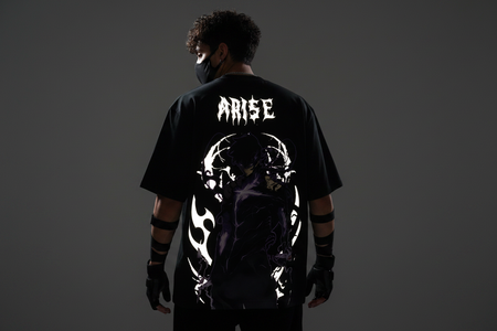 Solo leveling Arise again Reflective oversize drop shoulder t shirt