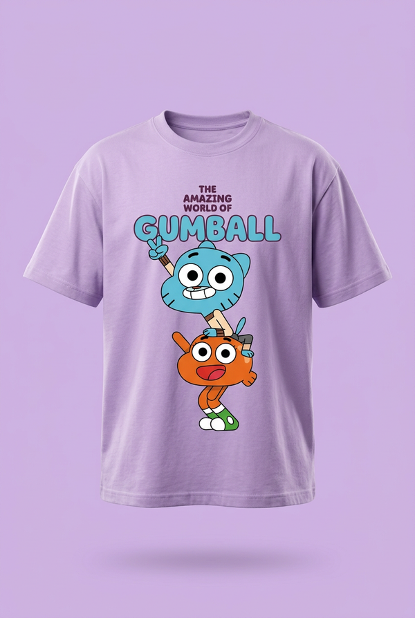 Gumball & Darwin Lavender Graphic Tee