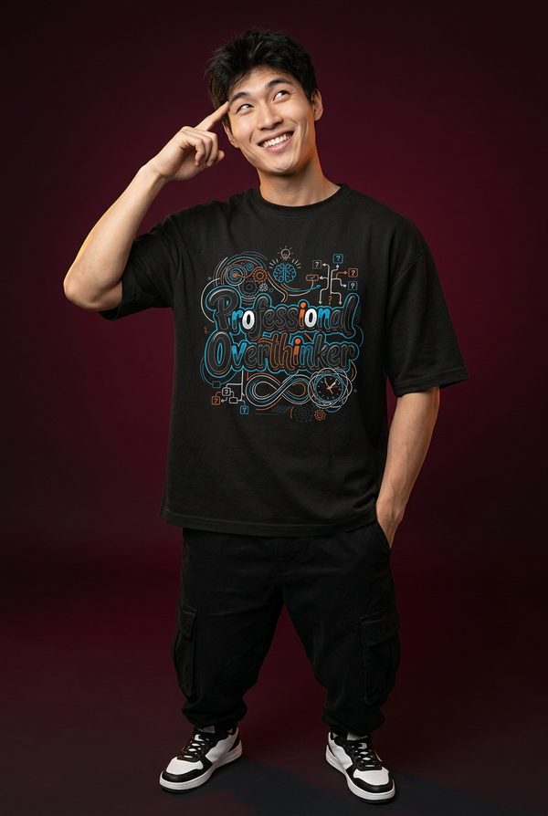overthinker Oversize Drop shoulder t shirt