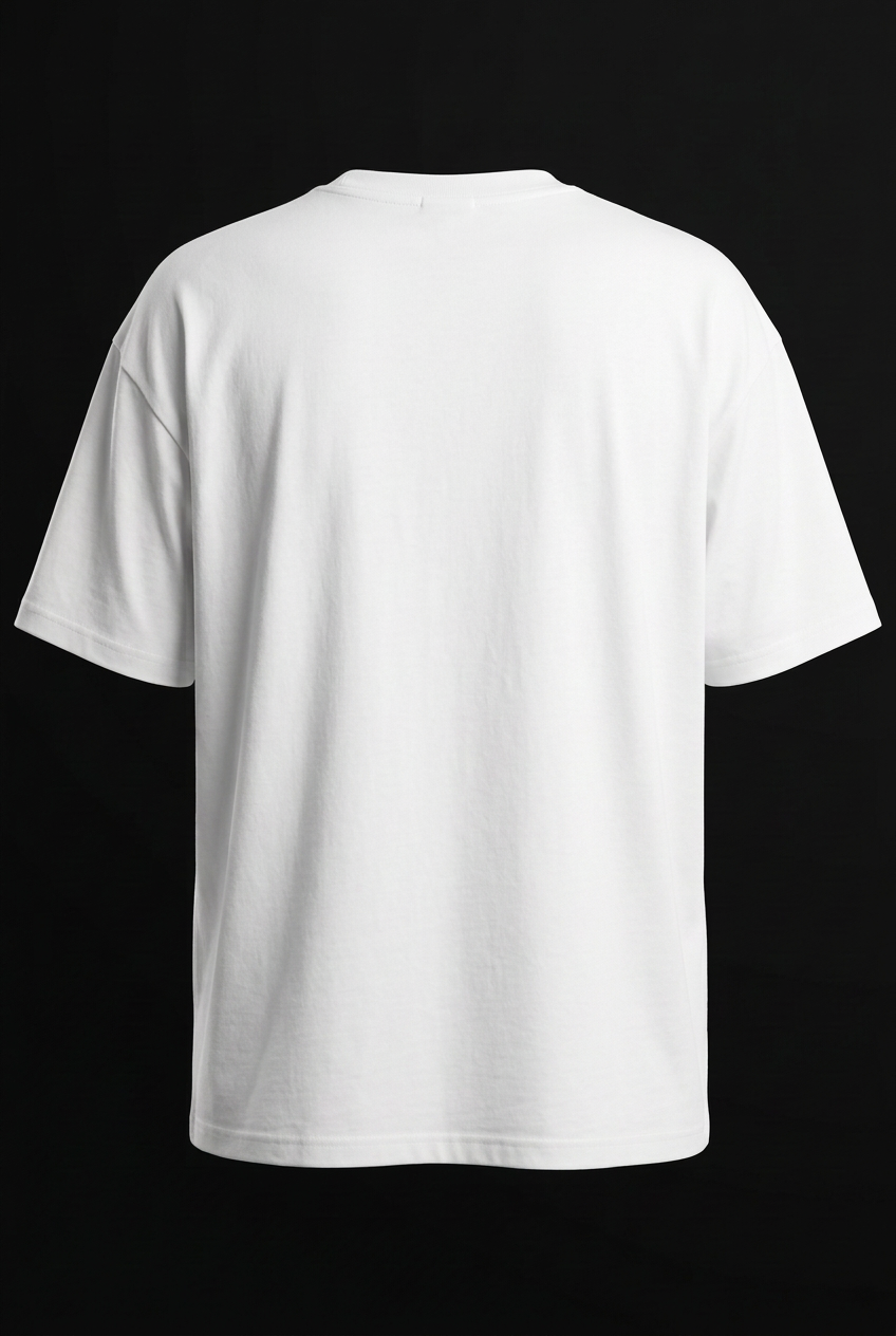 Plain white tee back
