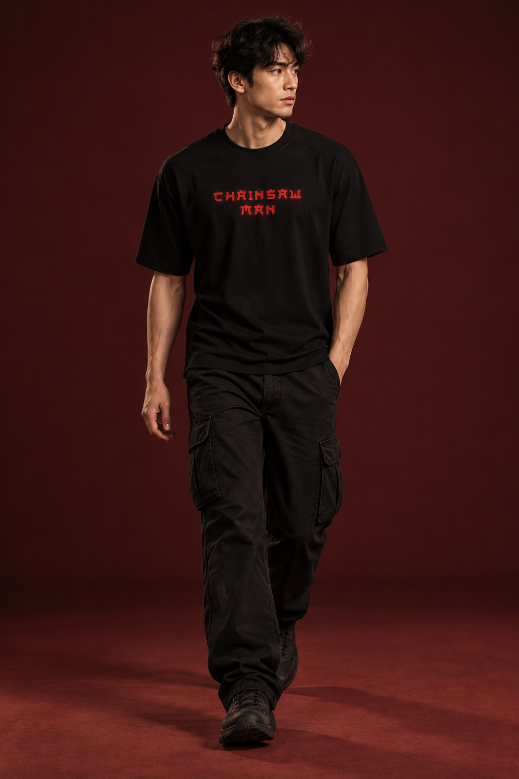 Chainsaw Man regular-fit walking front
